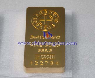 Tungsten Gold Plated Bar Picture
